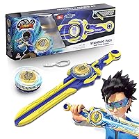 Infinity Nado Battling Top Burst Gyro Toy, Spinning Top w/Sword Launcher, Battle Game Set Toys for 5 6 7 8 9 10 Years Old Boys Girls, Gifts for Boys Girls Kids - Fury Wave Dragon