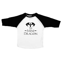Mini Dragon/GoT/Funny Toddler Shirts/Kids Baseball Tee (4T)