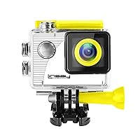 LINSAY® Funny Kids Yellow Action Camera Sport Outdoor Activities HD Video and Photos Micro SD Card Slot up to 32GB