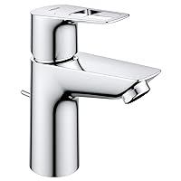 GROHE 23084001 Bauloop, Single Hole Single-Handle S-Size Bathroom Faucet 1.2 GPM, Chrome