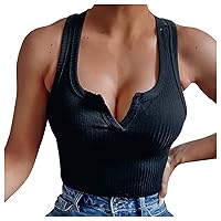 Ribbed Running Gym Vest Tops Women UK, Racer Back Scoop Neck Athletic Solid Tank Tops