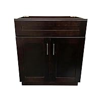 New Espresso 24 inches Vanity Cabinet Shaker Bathroom Single Sink Double Doors Solid Wood Hardwood Polywood 24