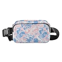 ALAZA Trendy Color Marble Belt Bag Waist Pack Pouch Crossbody Bag with Adjustable Strap for Men Women College Hiking Running Workout Travel