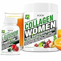 MK Collagen Supplements for Women (Booster Powder) with L-Glutathione Tablets, Biotin, Vitamin C, E, Hyaluronic Acid, Marine Peptides Supplement to Skin Whitening, Glow, Radiance-300gm (Combo Pack)