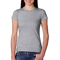 498 Organic Ladies Ringspun T-Shirt - HEATHER GREY - XL