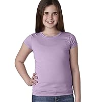 Next Level Big Girls Princess Rib Knit Softness T-Shirt, Lilac, X-Small