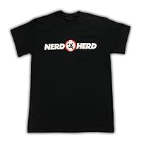 Nerd Herd Logo Black Adult T-Shirt Tee