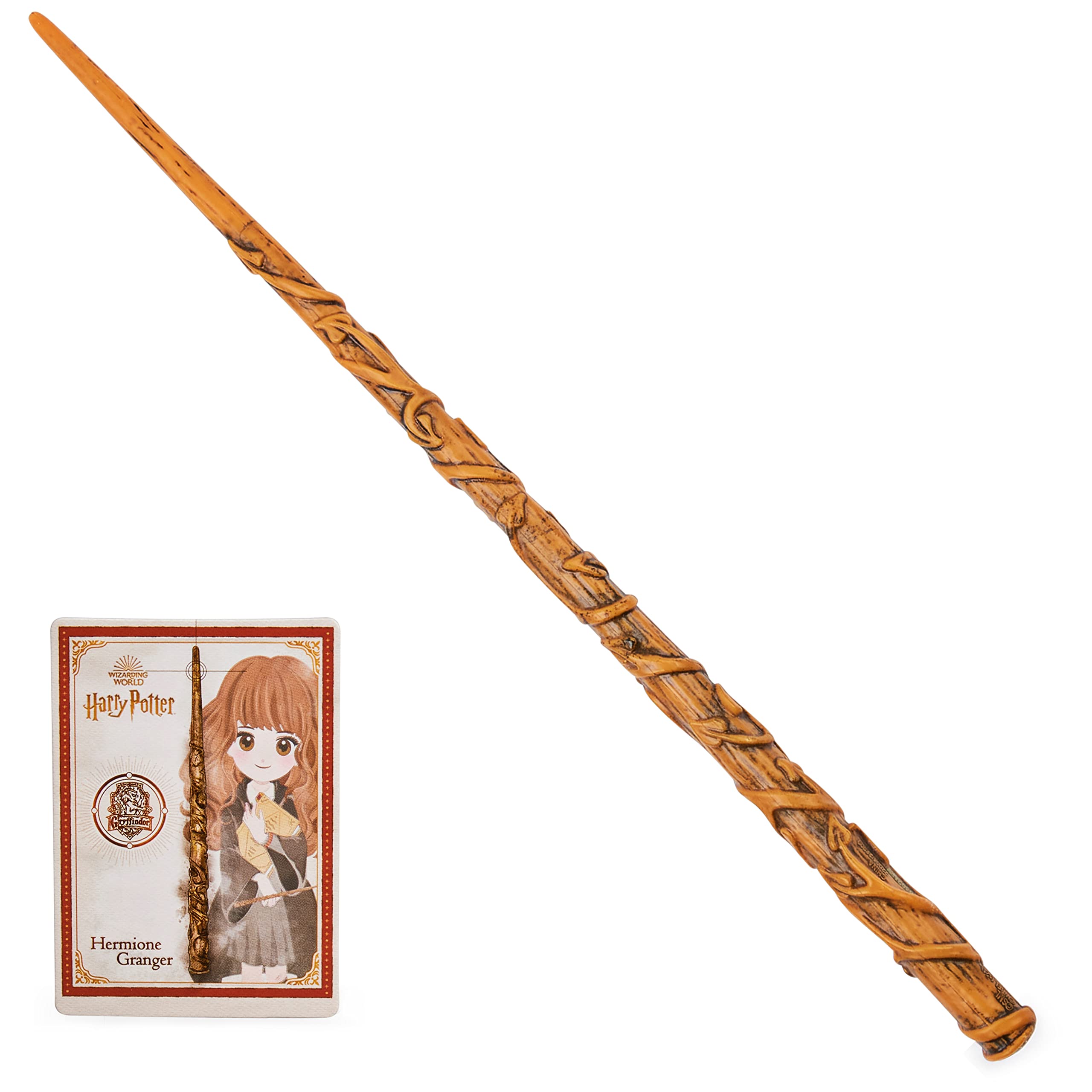 Wizarding World Harry Potter, 12-inch Spellbinding Hermione Granger Magic Wand with Collectible Spell Card, Kids Toys for Ages 6 and up