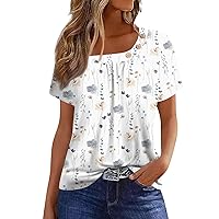 Womens Casual Tops Womens Short Sleeve Blouses Womens Spring Tops Todays Daily Deals Clearance Amazon Warehouse Sale Deep V Neck T Shirts for Women 10-White Medium
