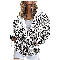 Zip Up Sweatshirt Women,Oversized Zipper Hoodie For Woman Novelty Color Block Long Sleeve Sweatshirt Jacket Outwear