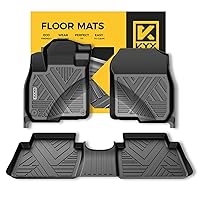 KYX Floor Mats Fit for 2017-2022 CR-V, All Weather Protection CRV Floor Liners Includes 1st and 2nd Row Front & Rear, Custom Fit Car Mats TPE Black