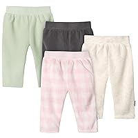 Gerber Baby-Girls 4-Pack Microfleece Pants