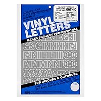 Duro Vinyl Letters, Complete Set Letters & Numbers, Gothic, No. 3214, 1 inch Silver
