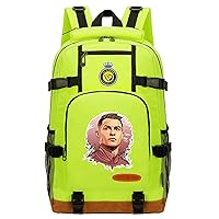 Cristiano Ronaldo Graphic Bookbag for Teens,Wear Resistant Laptop Bag Football Stars Knapsack with Front Pocket