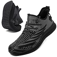Men's Slip On Walking Shoes Fashion Running Sneakers - Lightweight Breathable Mesh Gym Tennis Comfortable Athletic