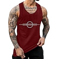 Graphic Tank Tops Casual Slim Fit Sleeveless Cotton Crewneck Summer Beach T Shirts Gym Muscle Bodybuilding Shirts