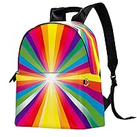 Travel Backpacks for Women,Mens Backpack,Colorful Stripes and Light,Backpack