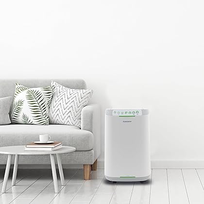 Nuwave OxyPure ZERO Smart Air Purifiers, ZERO Waste & ZERO Filter Replacements, Air Purifiers Covers Up to 2002 Sq.Ft. for Home Large Room Bedroom, 30°, 60°, 90° Vents, 6 Fan Speeds, Sleep Mode, Timer