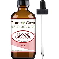 Blood Orange Essential Oil 4 oz. 100% Pure Undiluted Therapeutic Grade Citrus Sinensis, Cold Pressed from Fresh Peels, for Aromatherapy Diffuser, Relaxation and Calming, Natural Cleaner.