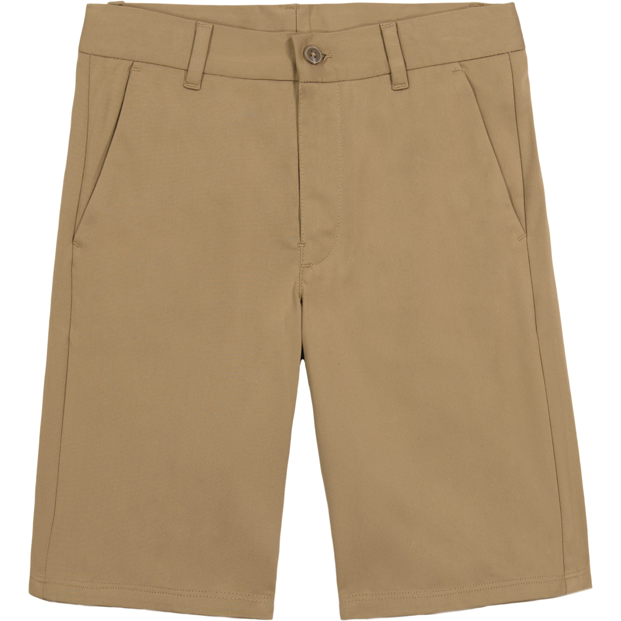 Nautica Boys' School Uniform Warp Knit Shorts, Flat Front & Zipper Closure, Wrinkle Resistant Fabric
