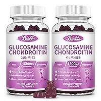 2 Pack Glucosamine Chondroitin Gummies Extra Strength w/MSM,Elderberry,Hyaluronic Acid-Chewable Joint Support Supplement for Women,Men,Adults-Antioxidant Support for Joint Comfort & Mobility