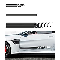 Racing Stripes,Racing Stripes for Cars,Car Stripes Car Side Sticker,Car Accessories Car Hood Stripe Sticker, Car Body Side Door Stripe,Vinyl Decals Decoration for All Cars SUV Truck (Black)
