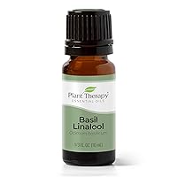 Basil Linalool Essential Oil 10 mL (1/3 oz) 100% Pure, Undiluted, Therapeutic Grade