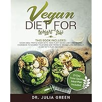 Vegan Diet for Weight Loss: 2 Books in 1: Vegan Meal Prep & Vegan Keto. 100% Plant-Based Low Carb Recipes Cookbook to Nourish Your Mind and Promote Weight Loss Naturally. (21-Day Keto Plan Included) Vegan Diet for Weight Loss: 2 Books in 1: Vegan Meal Prep & Vegan Keto. 100% Plant-Based Low Carb Recipes Cookbook to Nourish Your Mind and Promote Weight Loss Naturally. (21-Day Keto Plan Included) Paperback Kindle Hardcover