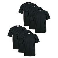 Pro Club Men's 6-Pack Heavyweight Cotton Short Sleeve Crew Neck T-Shirt