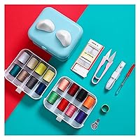 Sewing Kits Portable Hand-Sewing Storage Tools Box with Needles Threads Buttons Scissors Sets Quilting Stitching Embroidery (Color : D)
