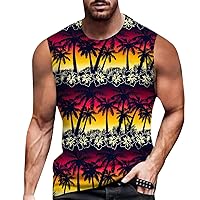 Mens 3D Graphic Sleeveless Tank Tops Summer Casual Sports Gym Workout Breathable Quick Dry T-Shirt