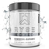 RYSE Up Supplements Element Series Fermented L-Glutamine Amino-Acid | Muscular & Cellular Recovery & Hydration | Gut, Intestinal, & Immune Health | 60 Servings