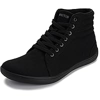 WHITIN Women's Wide High-Top Canvas Barefoot Sneakers | Minimalist Street-Ready Fit | Comfort-Forward Ankle Support
