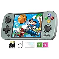 RG405M Retro Handheld Game Console , Aluminum Alloy CNC Android 12 System 4.0 Inch IPS Touch Screen with 128G TF Card 3172 Games Compatible with 5G WiFi and Bluetooth 5.0 (Gray)