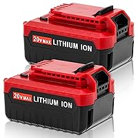 【2-Pack 20V 6.0Ah】 PCC685L Replacement Battery Compatible with Porter Cable 20 Volt Lithium ion Battery CC681L PCC685L PCC685LP PCC680L PCC682L PCC600 PCC640 Cordless Power Tools Batteries (Red)