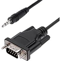 StarTech.com 3ft (1m) DB9 to 3.5mm Serial Cable for Serial Device Configuration, RS232 DB9 Male to 3.5mm Cable for Calibrating Projectors, Digital Signage, TVs via Audio Jack (9M351M-RS232-CABLE)