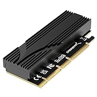 SABRENT M.2 NVMe SSD to PCIe x16 Tool-Free Add-in Card (AIC) with Aluminum Heatsink, M.2 PCIe Adapter for Gen5 SSDs PCIe 5.0, Backwards Compatible with Previous PCIe Generations (EC-TFPE)
