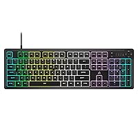 Corsair K55 CORE RGB Membrane Wired Gaming Keyboard – Quiet, Responsive Switches – Spill Proof – RGB with Ten Zones – Media Keys – iCUE Compatible – QWERTY NA – PC, Mac – Black