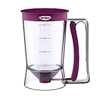 Pancake Batter Dispenser - Batter Dispenser with Squeeze Handle for Waffles, Muffins, and Crepes - Kitchen Gadgets for Baking by Chef Buddy (Purple)