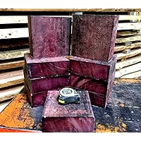 Purpleheart Wood Blanks One Beautiful Exotic Lumber Bowl Turning Lathe 6 x 6 x 2 Board Dowel Cap