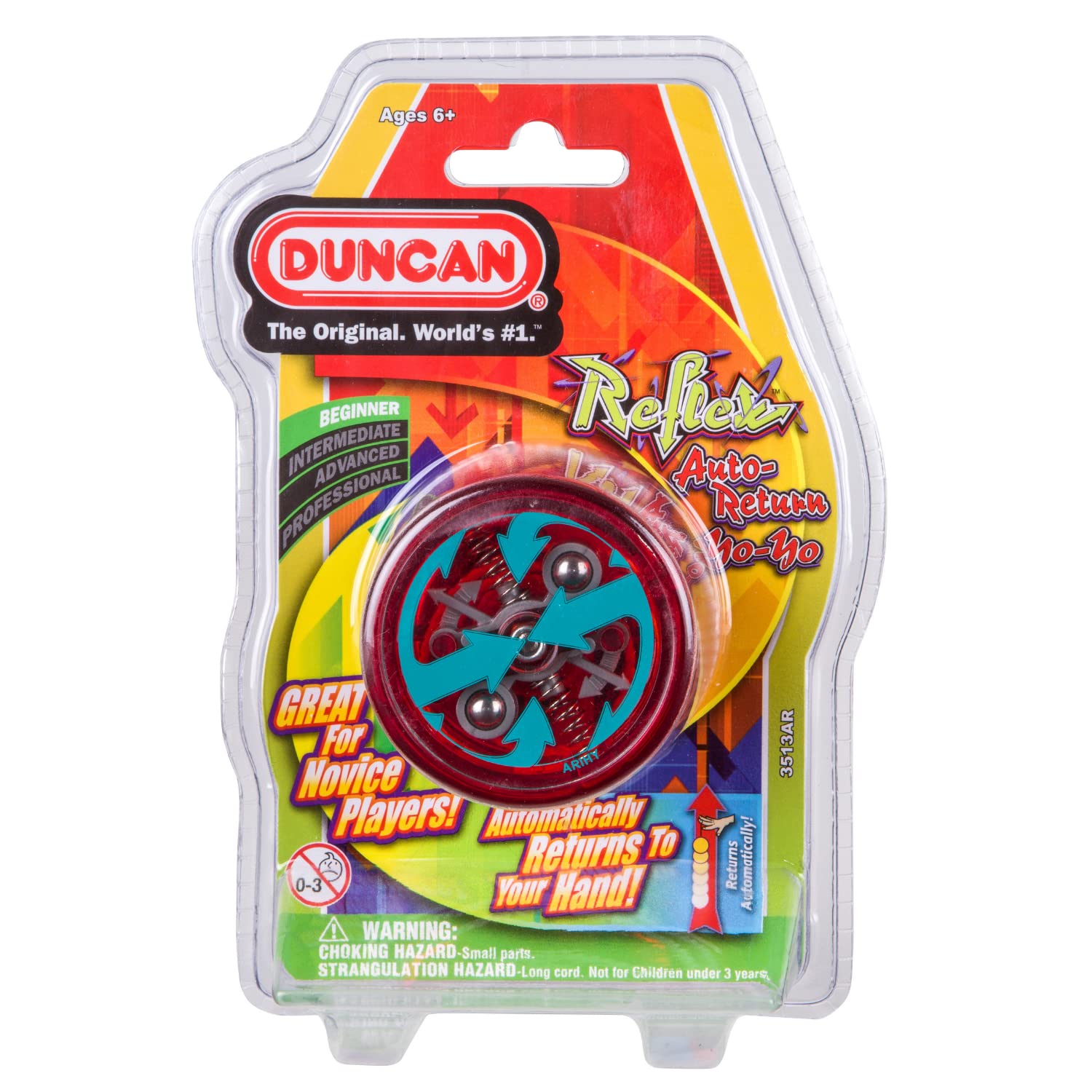Duncan Toys Reflex Auto Return Yo-Yo, Beginner String Trick Yo-Yo, 1 Yo-Yo, Mystery Color
