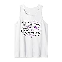 Painting is My Therapy Fun Artist Painter Tank Top