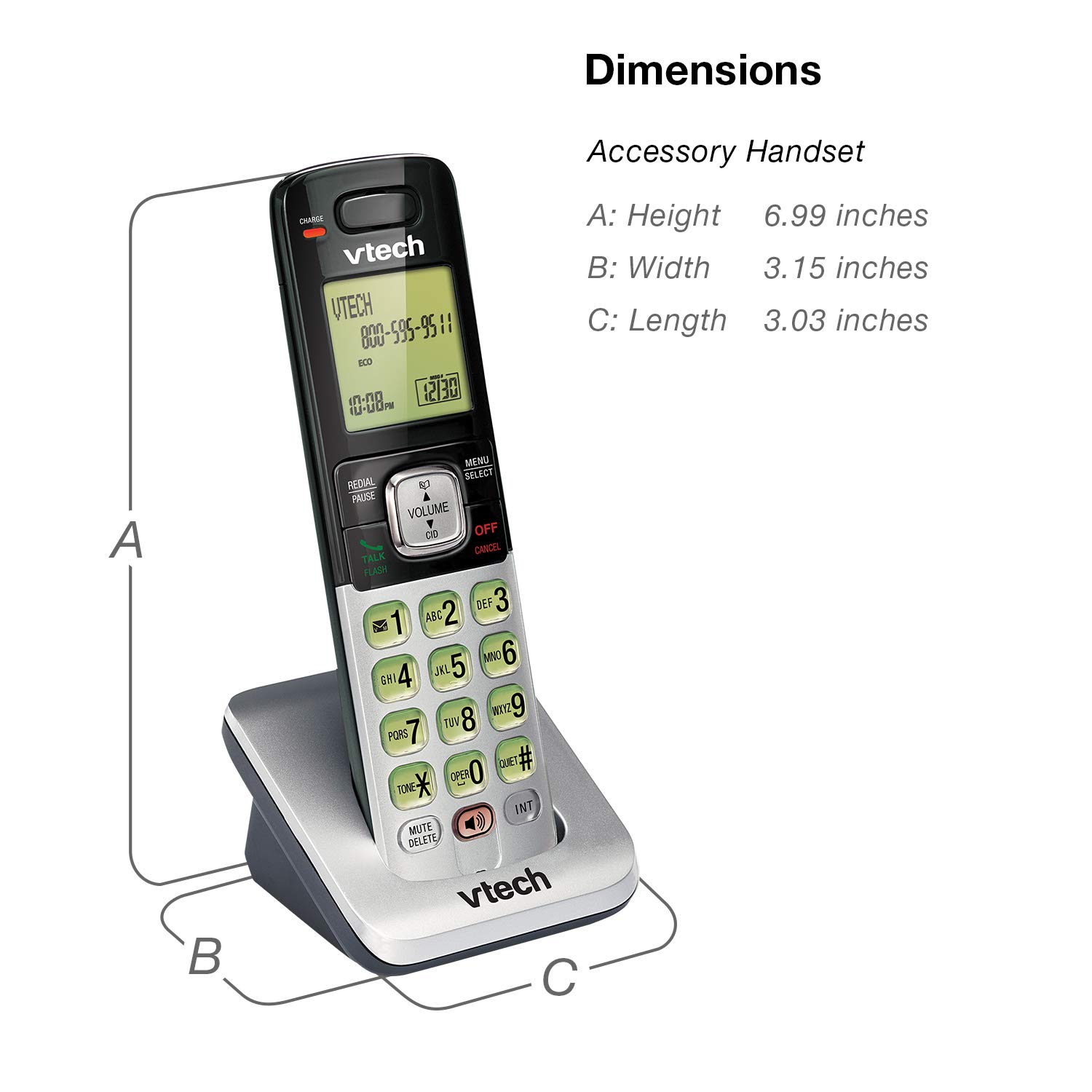 VTech CS6719-2 2-Handset Expandable Cordless Phone with Caller ID/Call Waiting, Handset Intercom & Backlit Display/Keypad, Silver