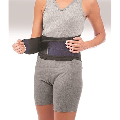 Mueller 255 Lumbar Support Back Brace with Removable Pad, Black, Regular(Package May Vary)
