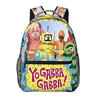 Yo Gabba Anime Gabba! Backpack Funny Laptop Back Pack Book Bag Hiking Outgoing Daypack For Women Mens