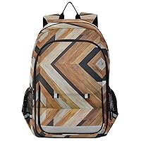 ALAZA Yellow Black White and Dark Brown Chevron Arrow Backpack Daypack Bookbag