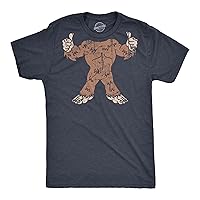 Mens Bigfoot Body T Shirt Funny Huge Hairy Sasquatch Frame Tee for Guys