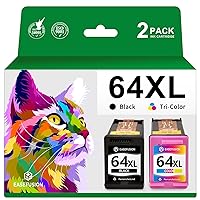64XL Replacement for HP Ink 64 Black and Color Combo Pack for HP Envy Photo 7855 7858 7155 Envy Inspire 7900e 7200e 7955e Tango Printer Ink Cartridges
