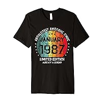 Absolutely Awesome Since January 1987 Man Woman Birthday Premium T-Shirt
