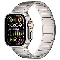 Ultra 2 Titanium Band with Magnet Buckle and DLC (Diamond Like Carbon) Compatible with Apple Watch Ultra 2 and Ultra 1 49mm Titanium Bracelet